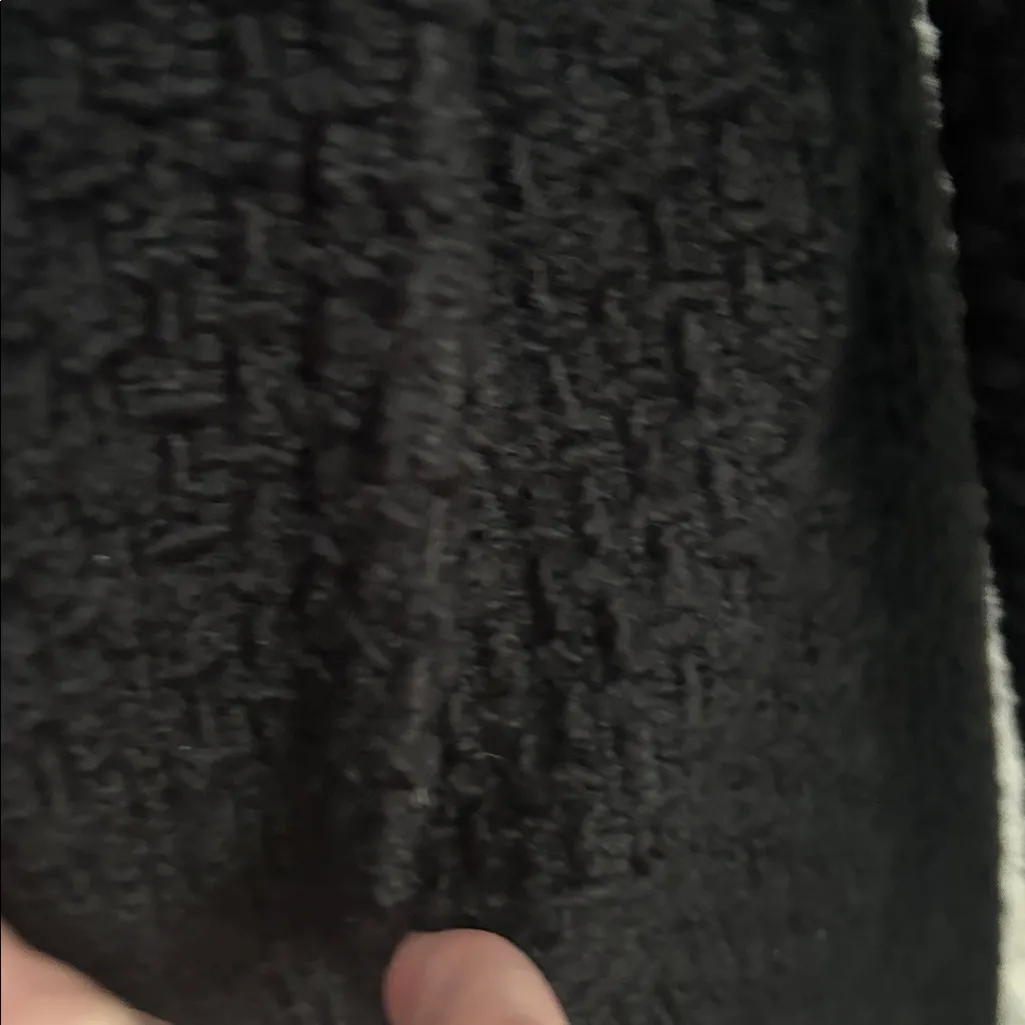 Calvin Klein Black Waffle Knit Coat sz 4 - Image 4