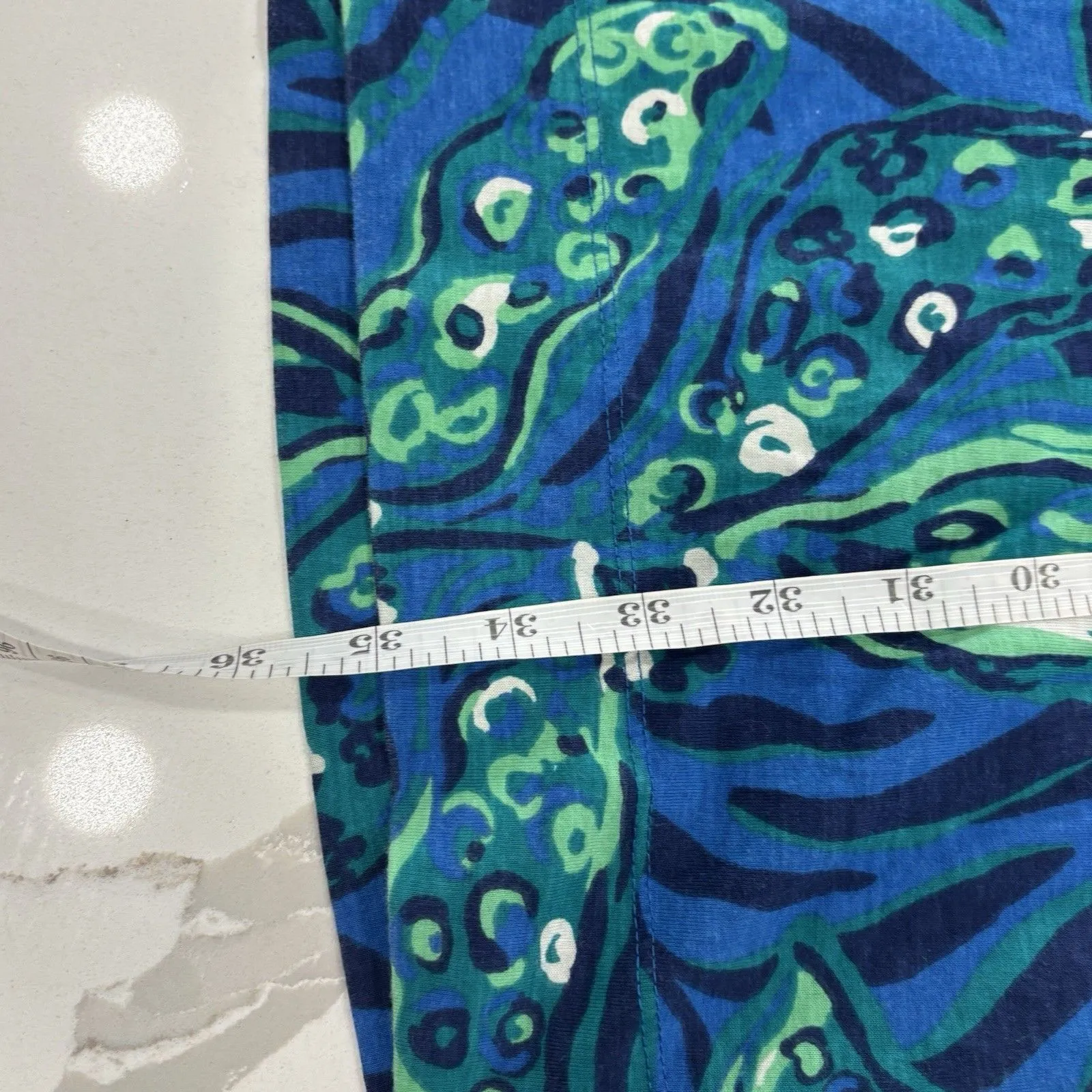 Lilly Pulitzer Dress Size XL Elianna Cotton T-Shirt Indigo Breeze Shady Gators - Image 7