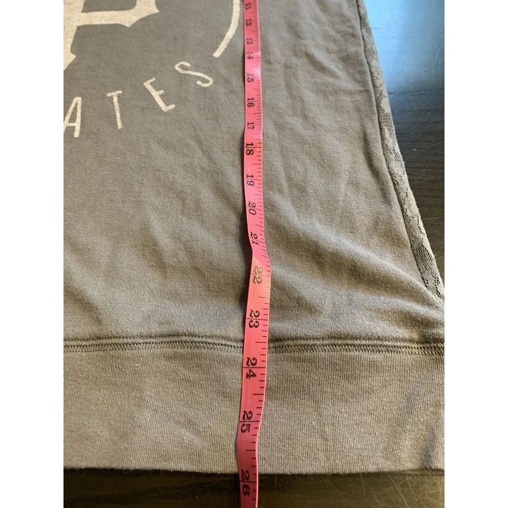 Victorias Secret MLB Pittsburgh Pirates T Shirt Lace Back PINK Small 5th & Ocean - Image 9