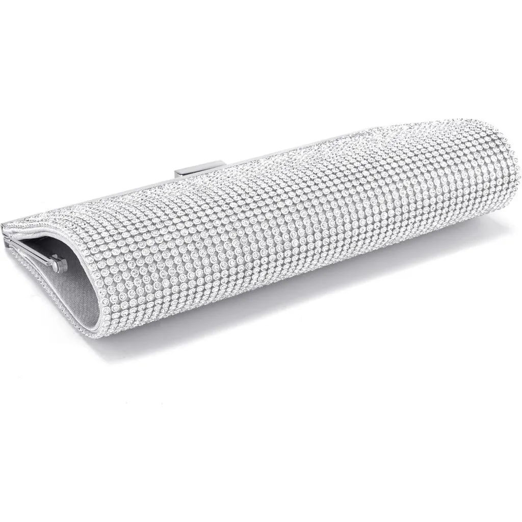 ⚡ Women's Detachable Chain Sparkly Glitter Crossbody Shoulder Silver Bag - Image 5