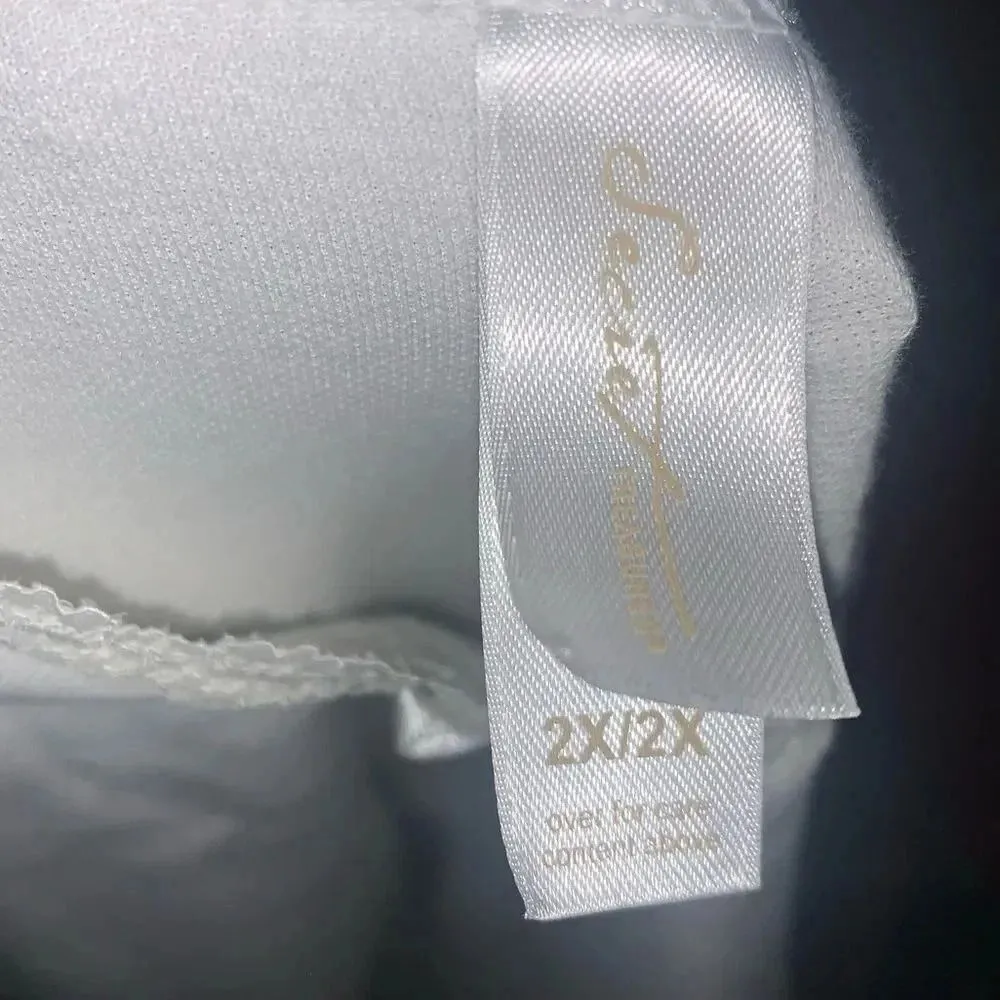 Vintage y2k lace trim bow coquette feminine long sleeve tee White Size 2X - Image 3