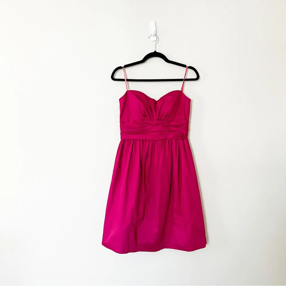 ELIZA J Strapless Cocktail Mini Dress Fuschia Size 8 - Image 32