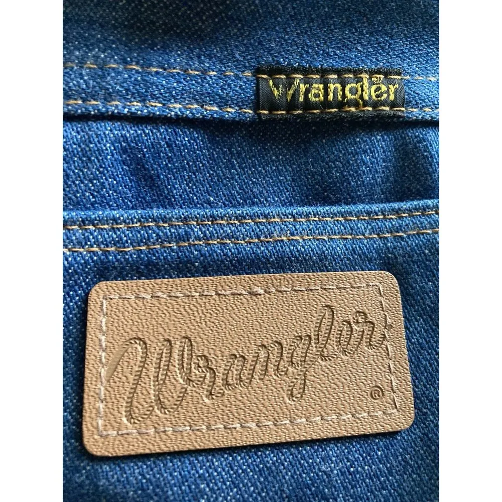 Vintage 70s Wrangler 945 Mens Boot Jeans 25x31.5 Regular Fit Heavyweight USA - Image 8