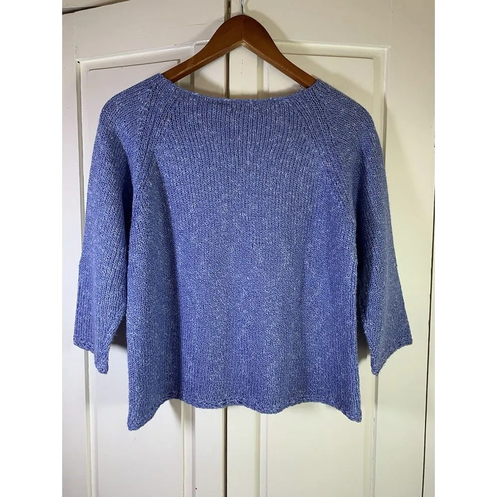 Wind River Sweater Womens‎ Medium Blue Lightweight Soft Minimalist Basic - Image 3
