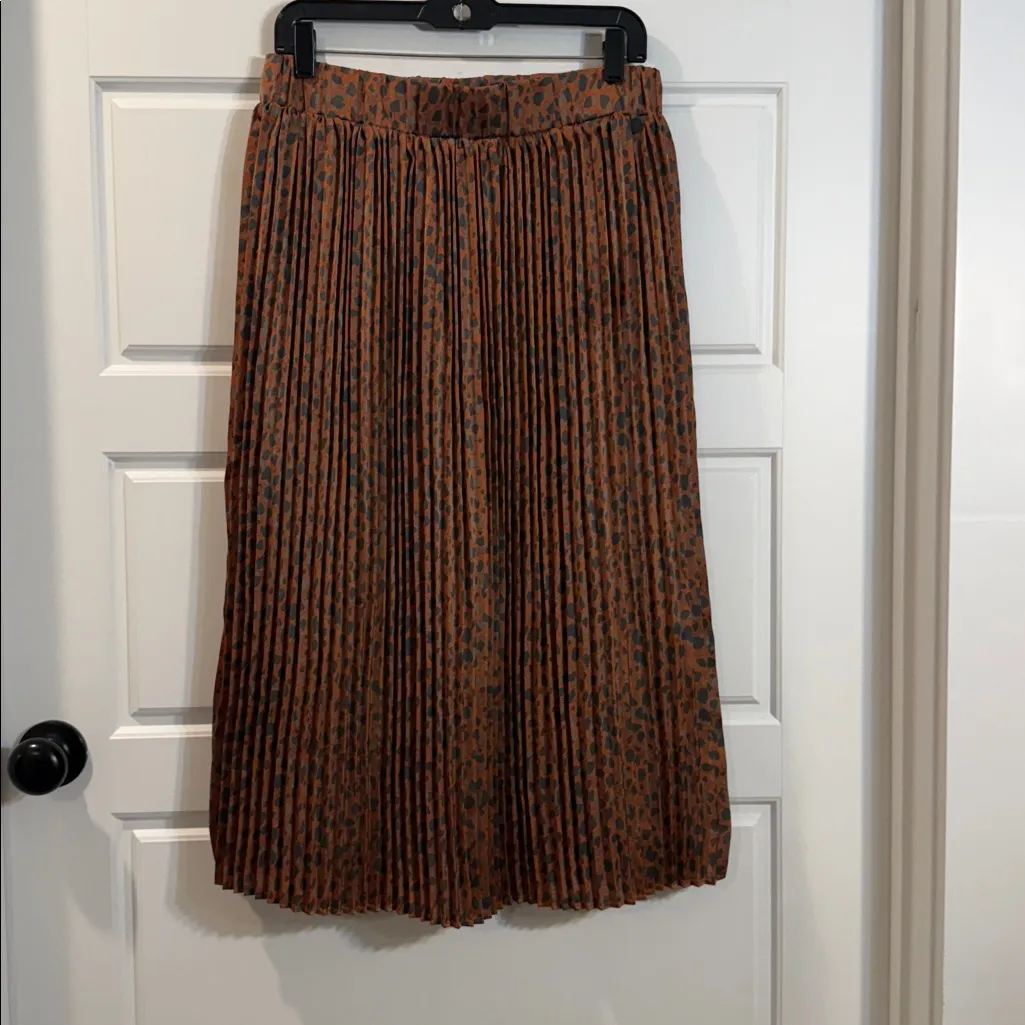 Anthropologie Nümph Numph GORGEOUS ELEGANT Pleated Leopard‎ Skirt Large - Image 5