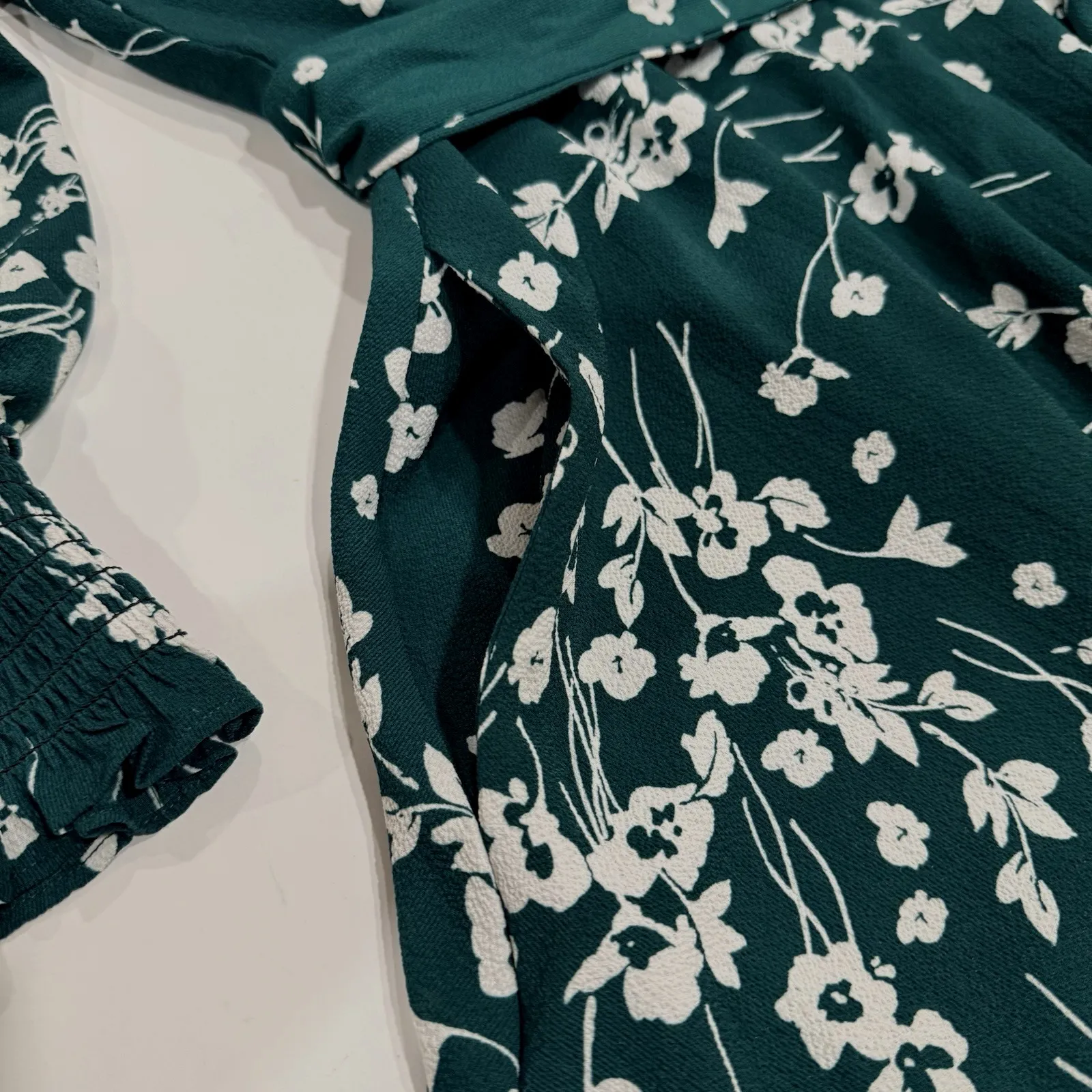 Jessic Howard Floral Dress Petite 12P LP Fit Flare A Line Peasant Puff Sleeve - Image 6