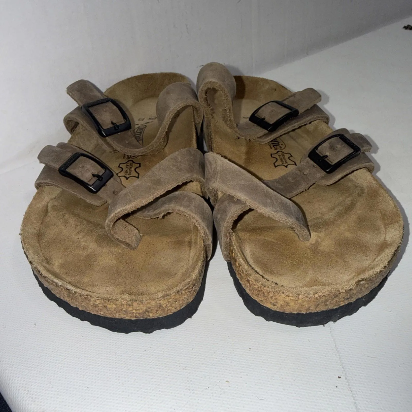 Aerothotic Leather Boho Gorpcore Outdoor Split Toe Cork Sandals Women’s Sz 37 - Image 9