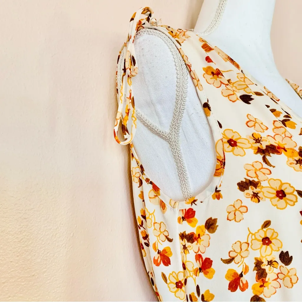 Sienna Sky Off White Brown Floral Sleeveless Maxi Dress - Image 7