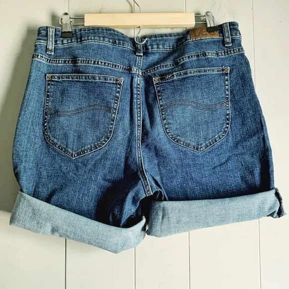 LEE High Waisted Denim Bermuda Jean Shorts 16 - Image 2