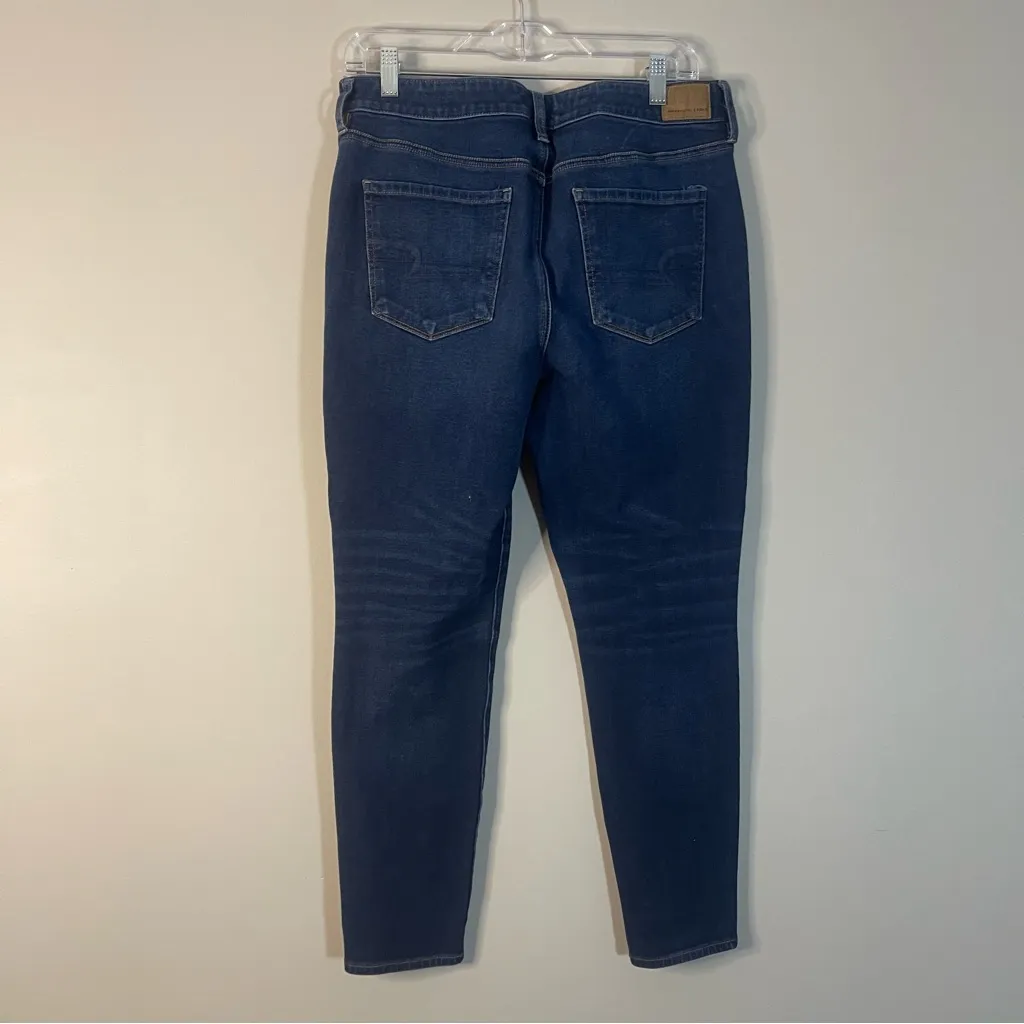 American Eagle Outfitters Dark Blue Ankle Jeans - Image 6