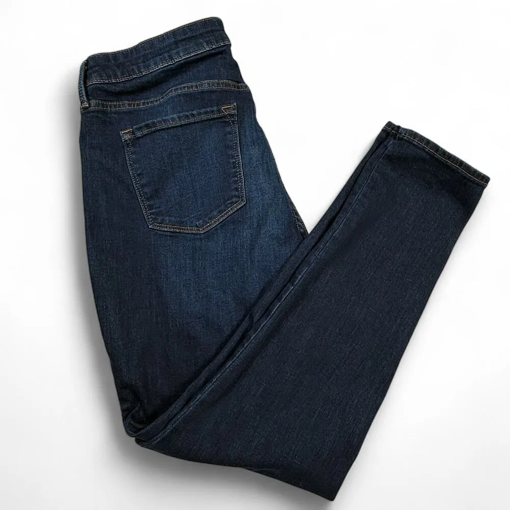 Old Navy Rockstar Mid Rise Skinny Jeans Dark Wash Denim Women 12 - Image 5