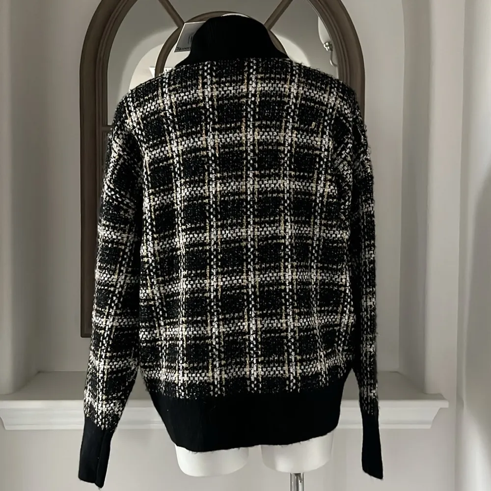 Splendid Ginny Plaid Turtleneck Alpaca & Wool-Blend Sweater Size L NEW $188 - Image 5