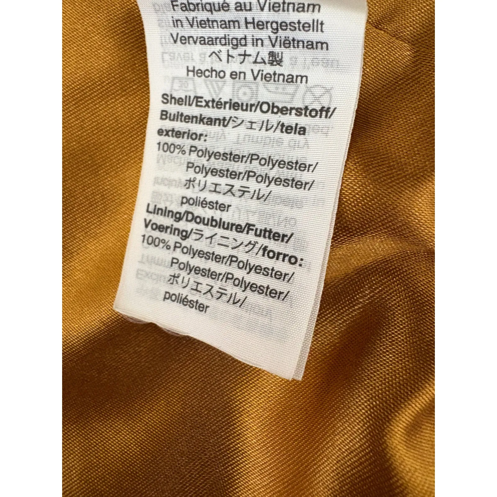 Mercantile‎ Fuzzy Sherpa Bomber Jacket Women's Mustard Yellow Zip Up Warm Size M - Image 5