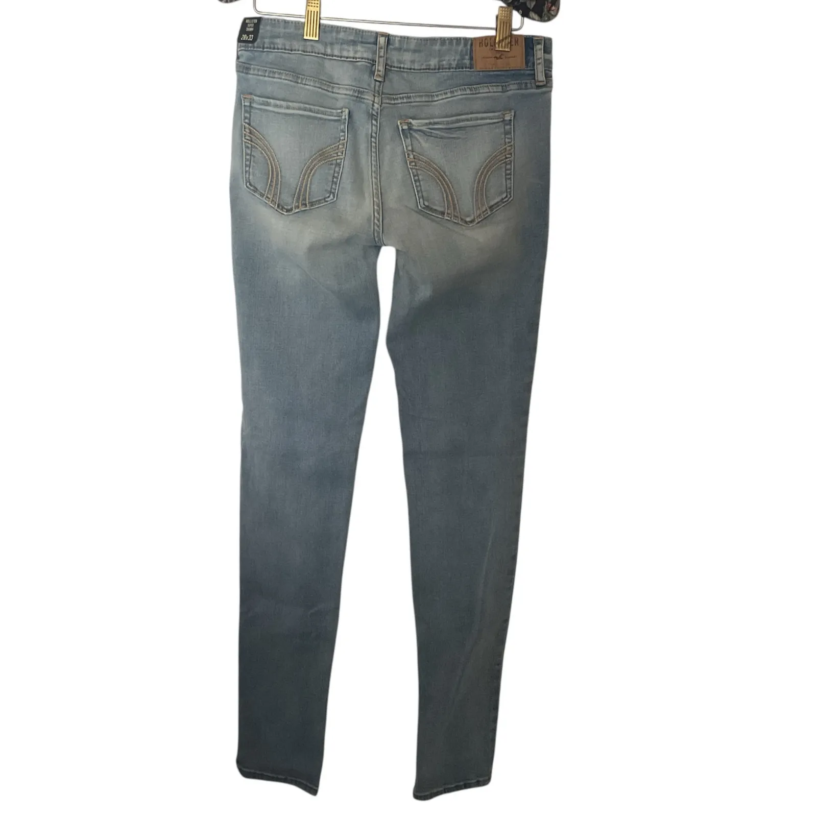 Hollister Women’s Super Skinny Jeans Size 28x33 Light Wash Stretch Denim NWT - Image 2
