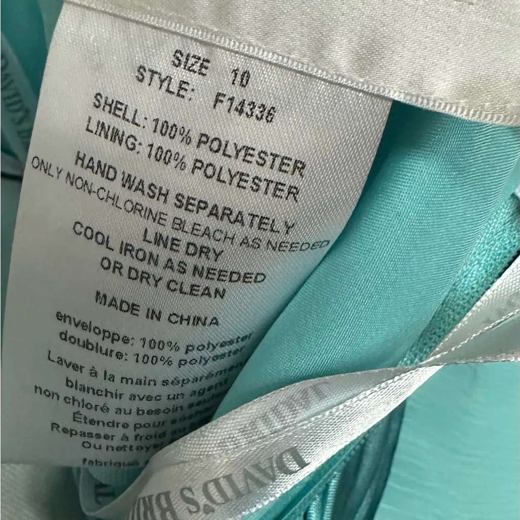 David’s Bridal sz 10 blue long formal dress - Image 5