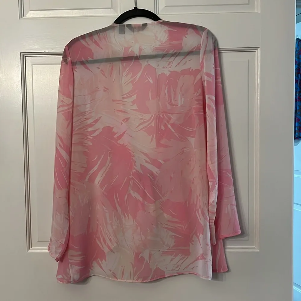 Beautiful Flowy Tie Front Kimono by G Pink - Image 7