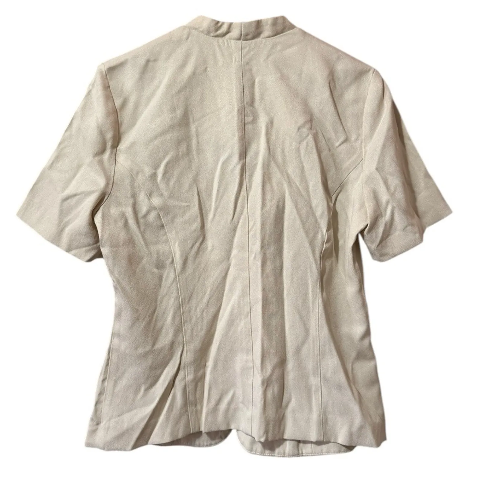 Miss Dorby Size 10 Embroidered Dress Top Set Button Floral Zipper Classic VTG - Image 4