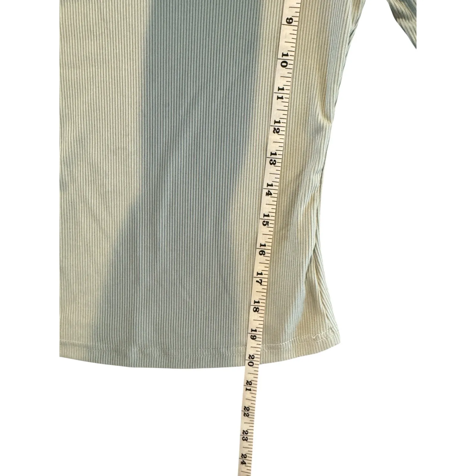 SHEIN Women’s Ribbed Scoop Neck Puff Sleeve Top Small Green Long Sleeve Casual - Image 10