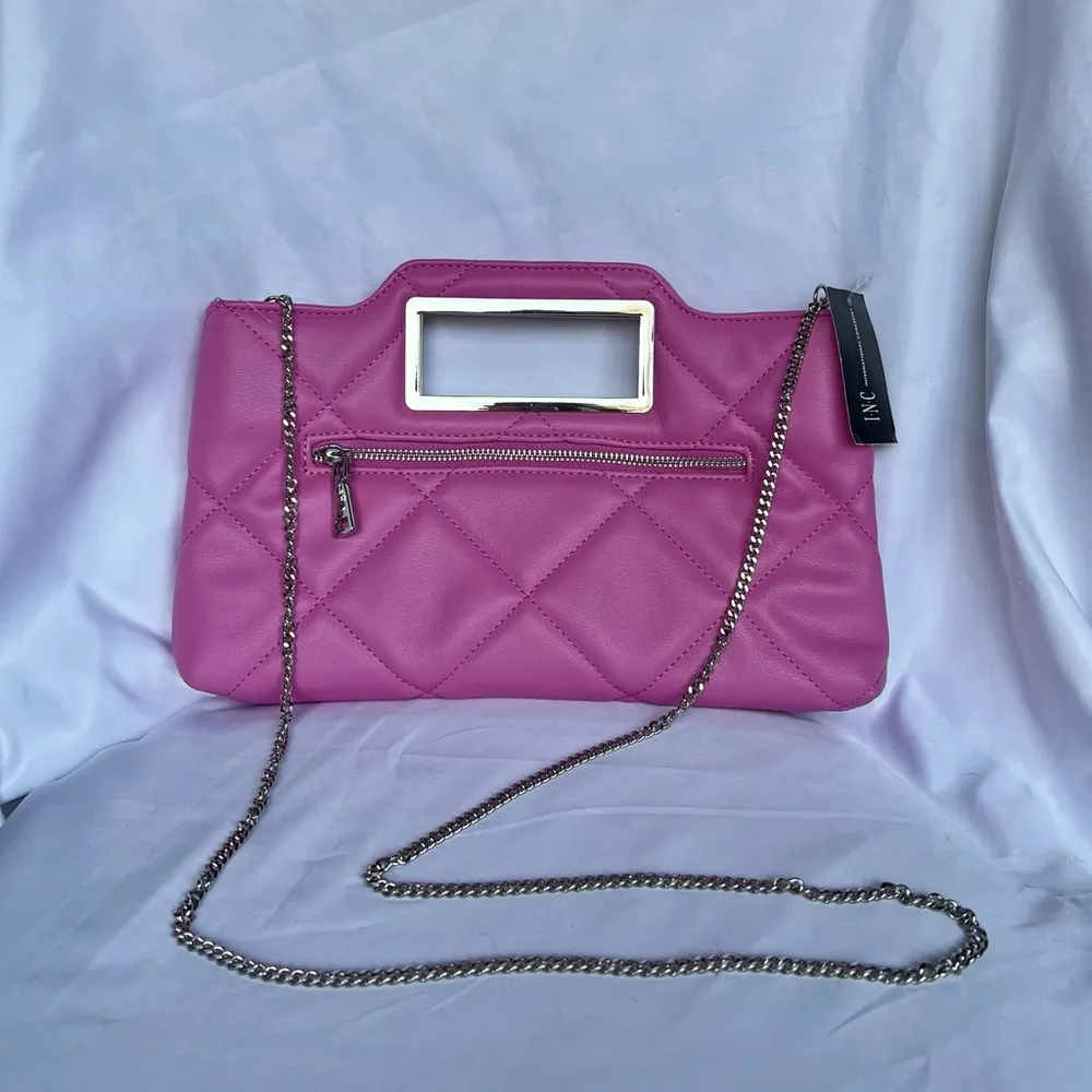International Concepts INC Juditth Handle Clutch in Wild Rose Pink - Image 3