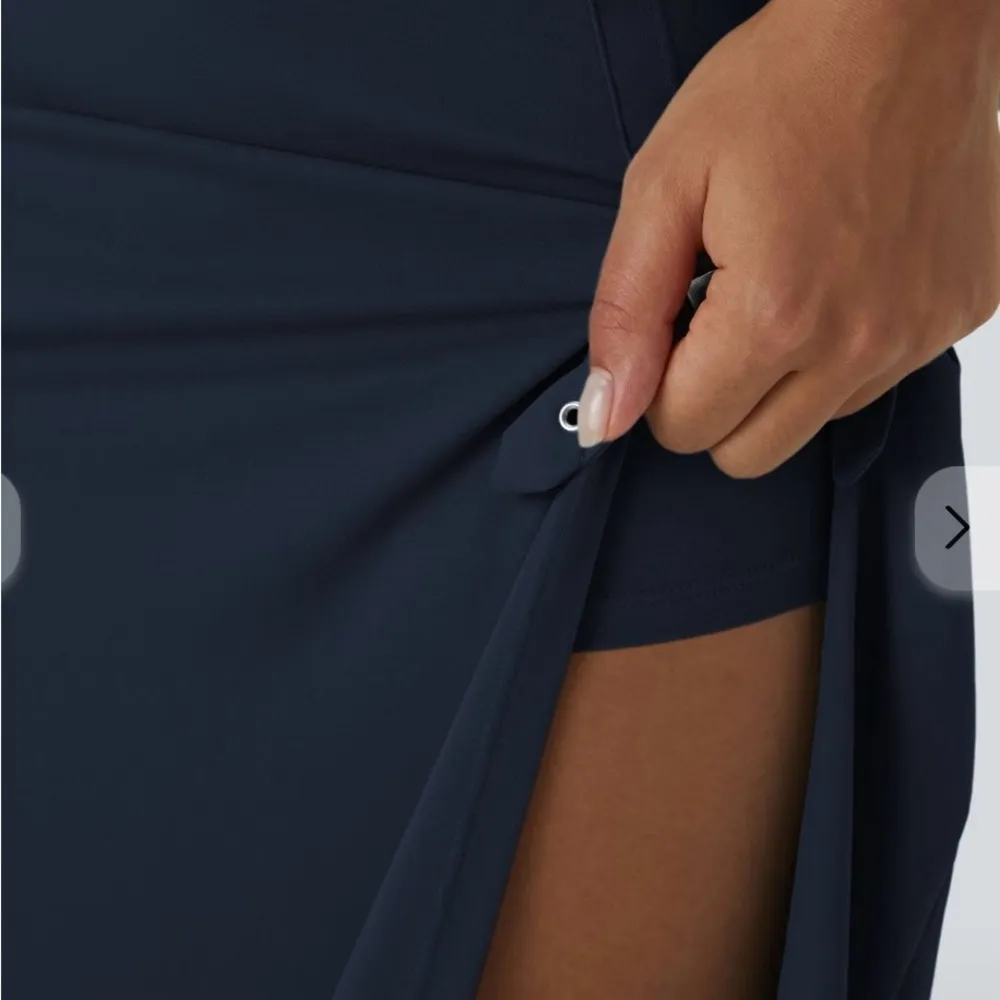 High Waisted Decorative Buckle Split 2-in-1 Maxi Casual Skirt - Image 5