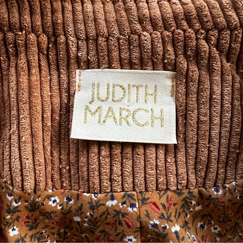 Judith March Cowgirl Corduroy Cognac Blazer M - Image 15