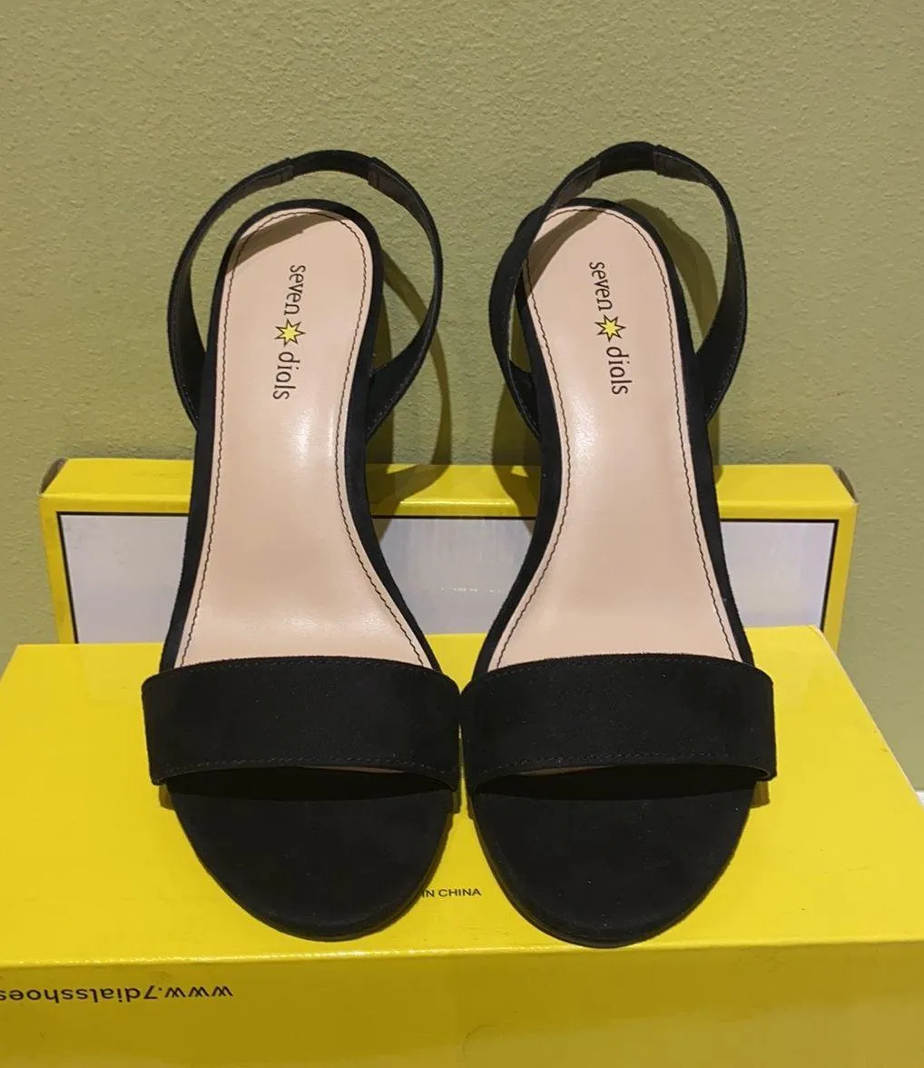 NEW !!!!! Slingback Black Suedette Shoes !!!! - Image 4