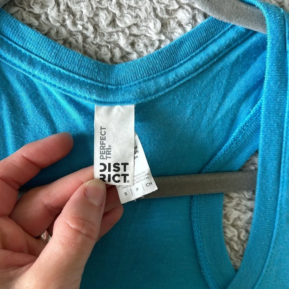 District Women's Size S Racerback Tank Top Aqua Turquoise Blue Casual Basic - Image 6