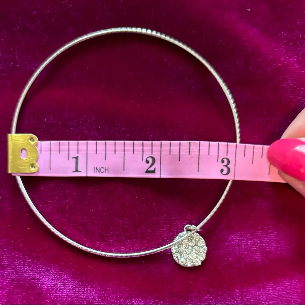 7 Silvertone Bundle of Bracelets with Charms - Image 7