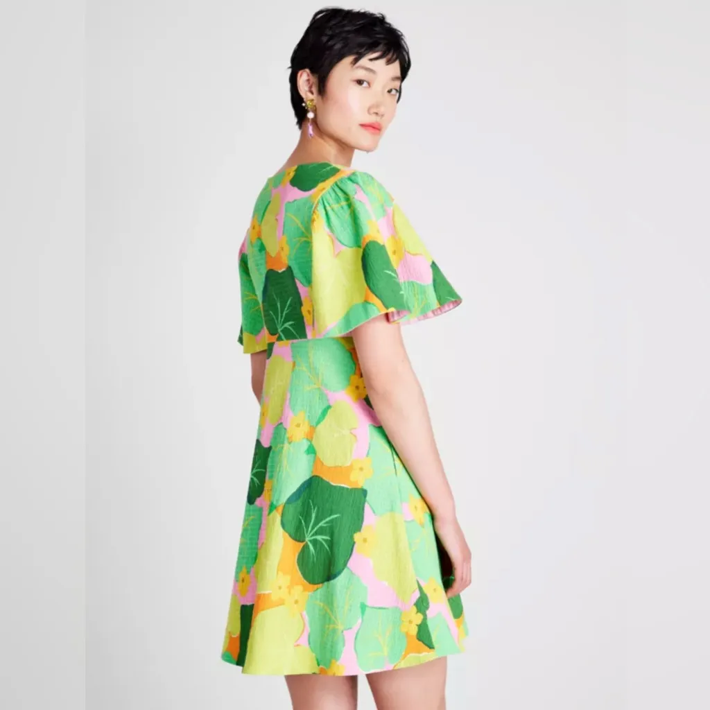 NWT Kate Spade Cucumber Floral Swing Dress Sz 6‎ $328 - Image 6