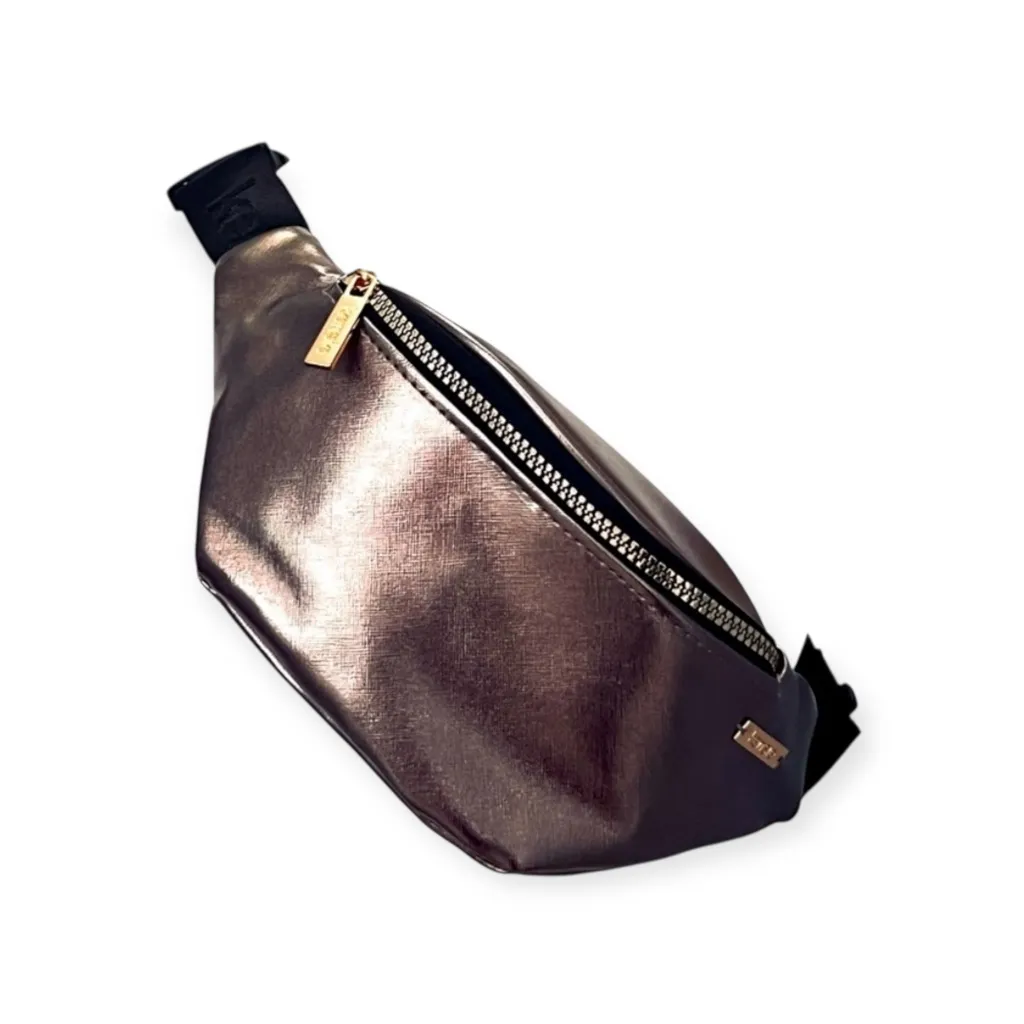 new Kensie ★ Logo Belt Sling Shoulder Bag ★ Metallic Metal ★ Hands Free Travel - Image 14