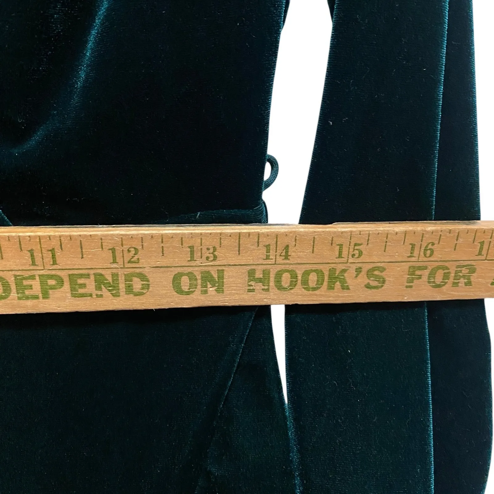 Bardot VNeck Emerald Green Velvet Long Sleeve Sz 6 Midi Dress Evening Cocktail - Image 6