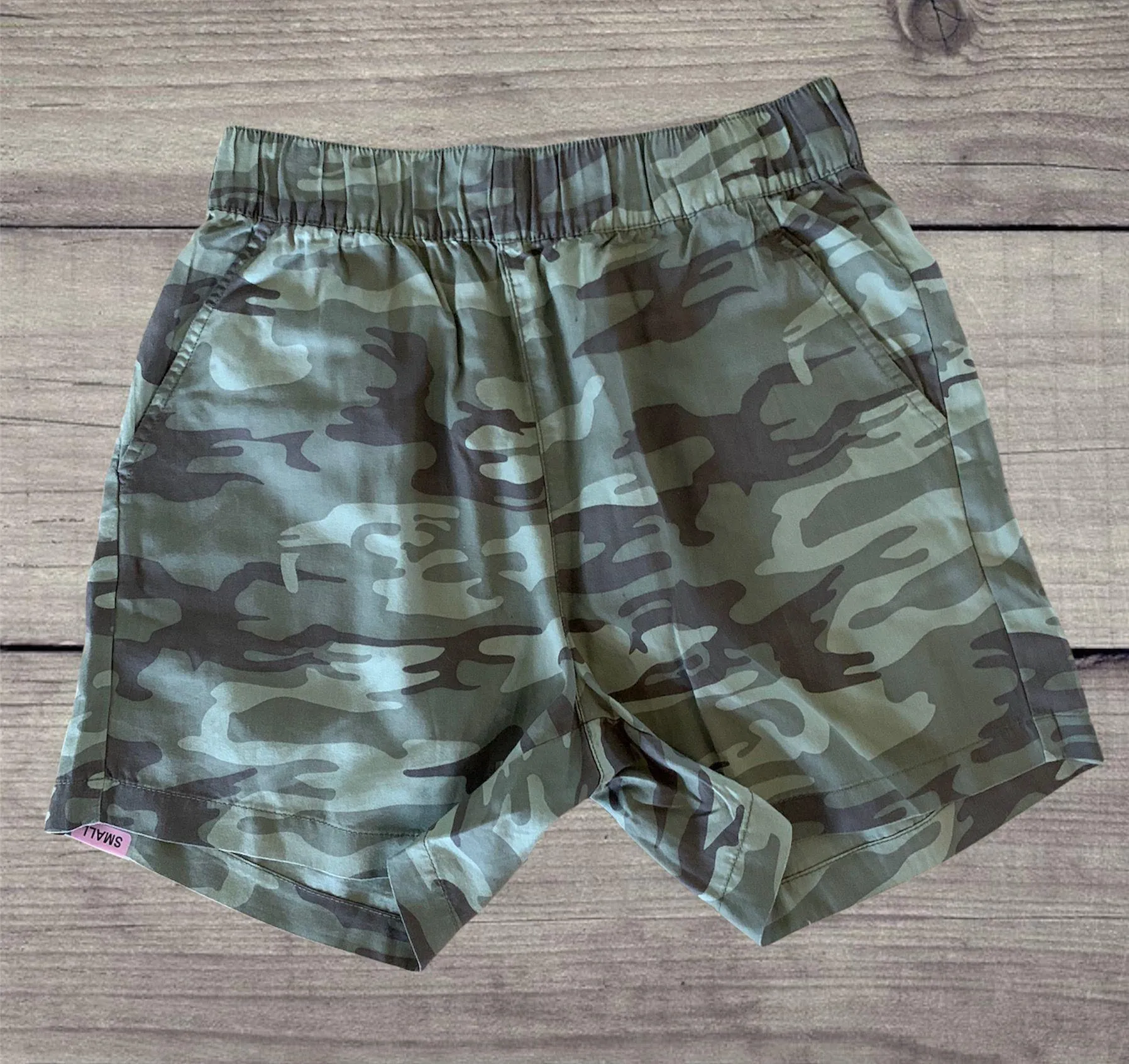 Camo Shorts Walking Hiking Lightweight Elastic High Waist NWT Womens Small - Image 3