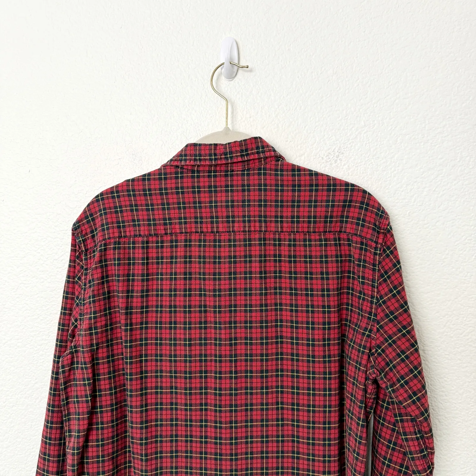 [Denim & Supply Ralph Lauren] Red Plaid Flannel Button Down Shirt Size Medium M - Image 4