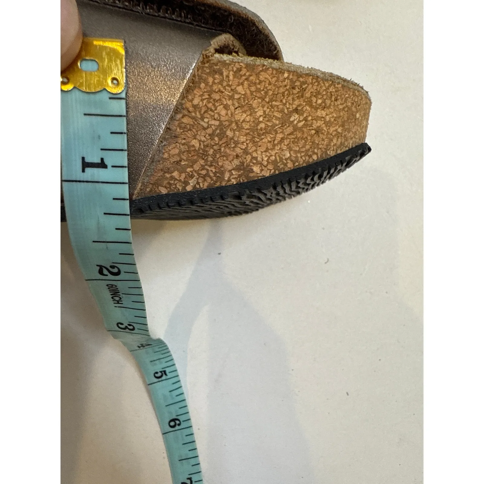 Eric Michael Lily Wedge Sandal Bronze Metallic Velcro Straps EUC Sz EU 39/ US8.5 - Image 10