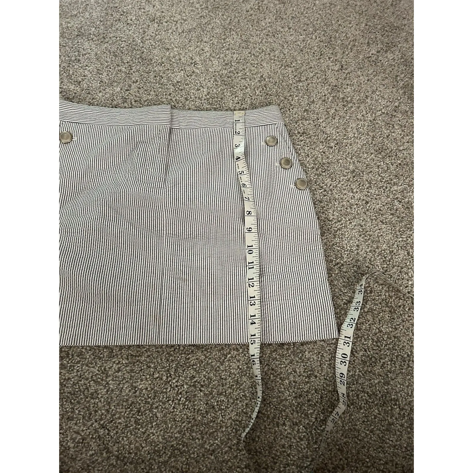 J.Crew Skirt Women's‎ Sz 4 Blue/White Striped Short Zip - Image 5