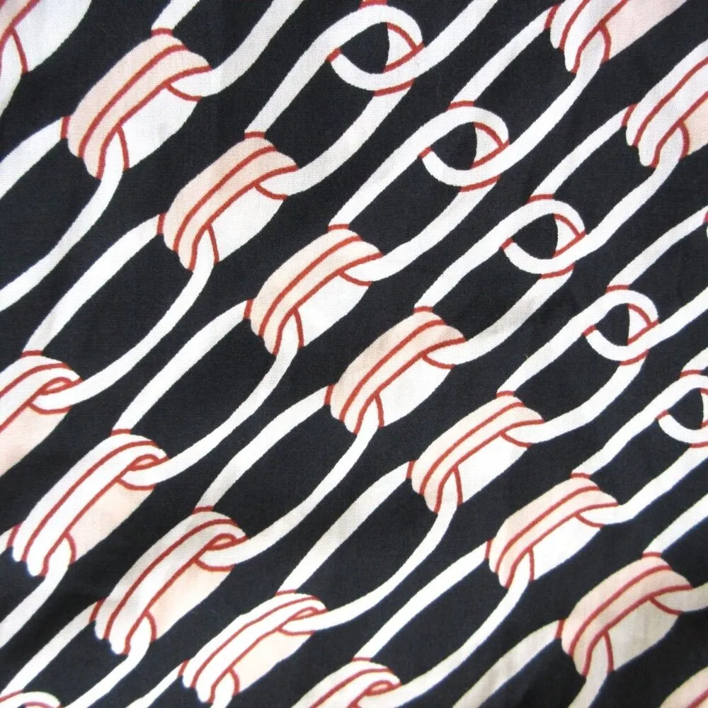 NWT by Anthropologie The Somerset Mini in Black Chain Link Print Dress 1X - Image 3