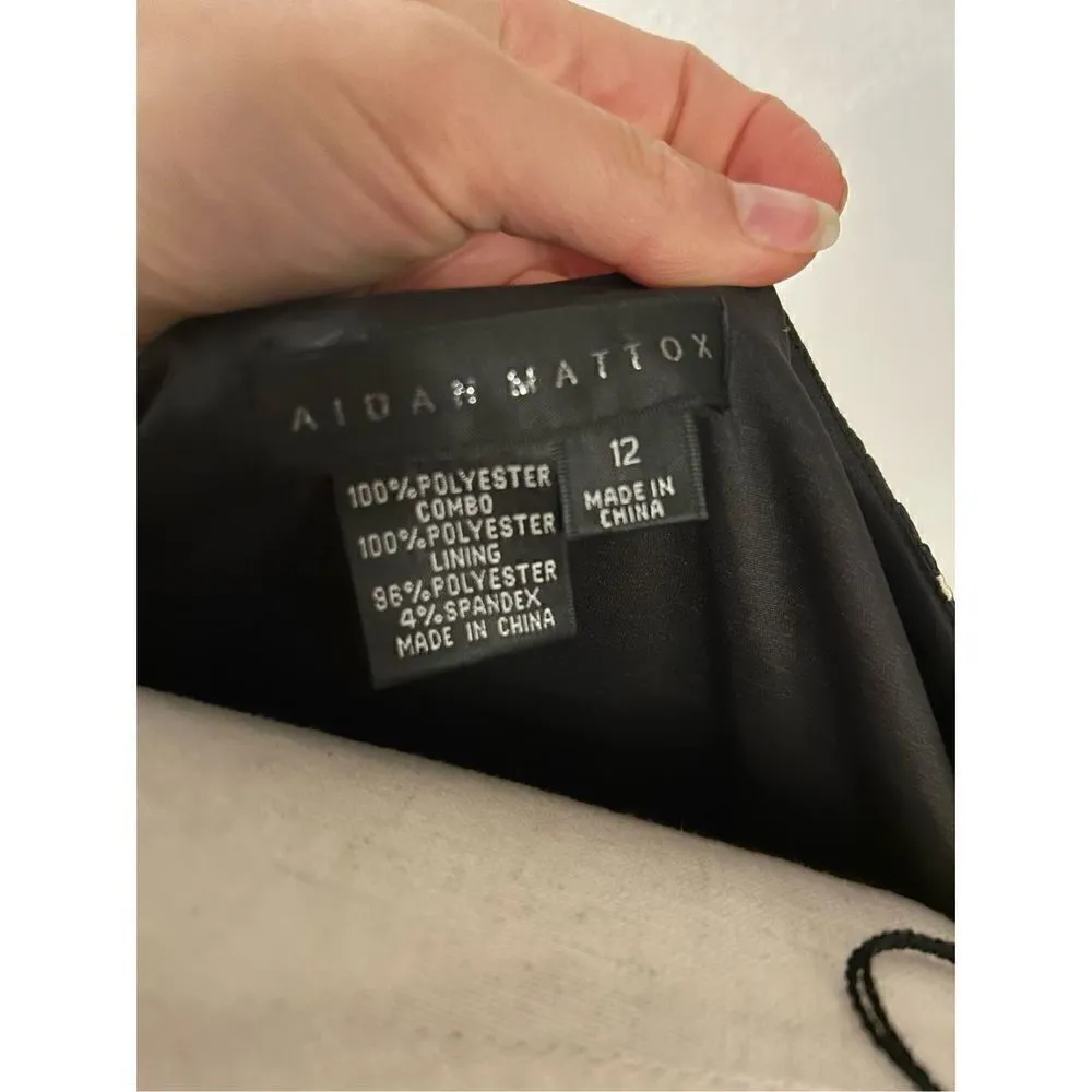 Aidan mattox Black and white size 18 dress - Image 6