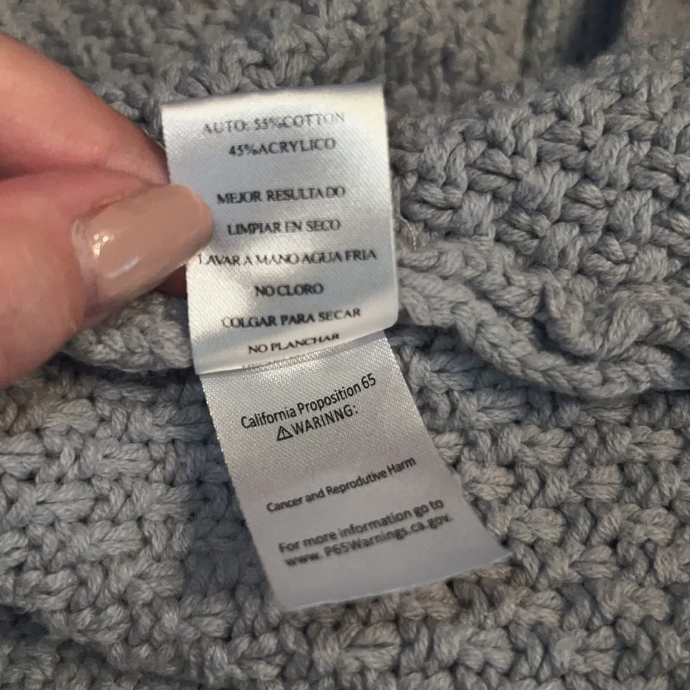 Anthropologie Sadie‎ & Sage Knit Open Batwing Cardigan Size M Blue Size M - Image 5