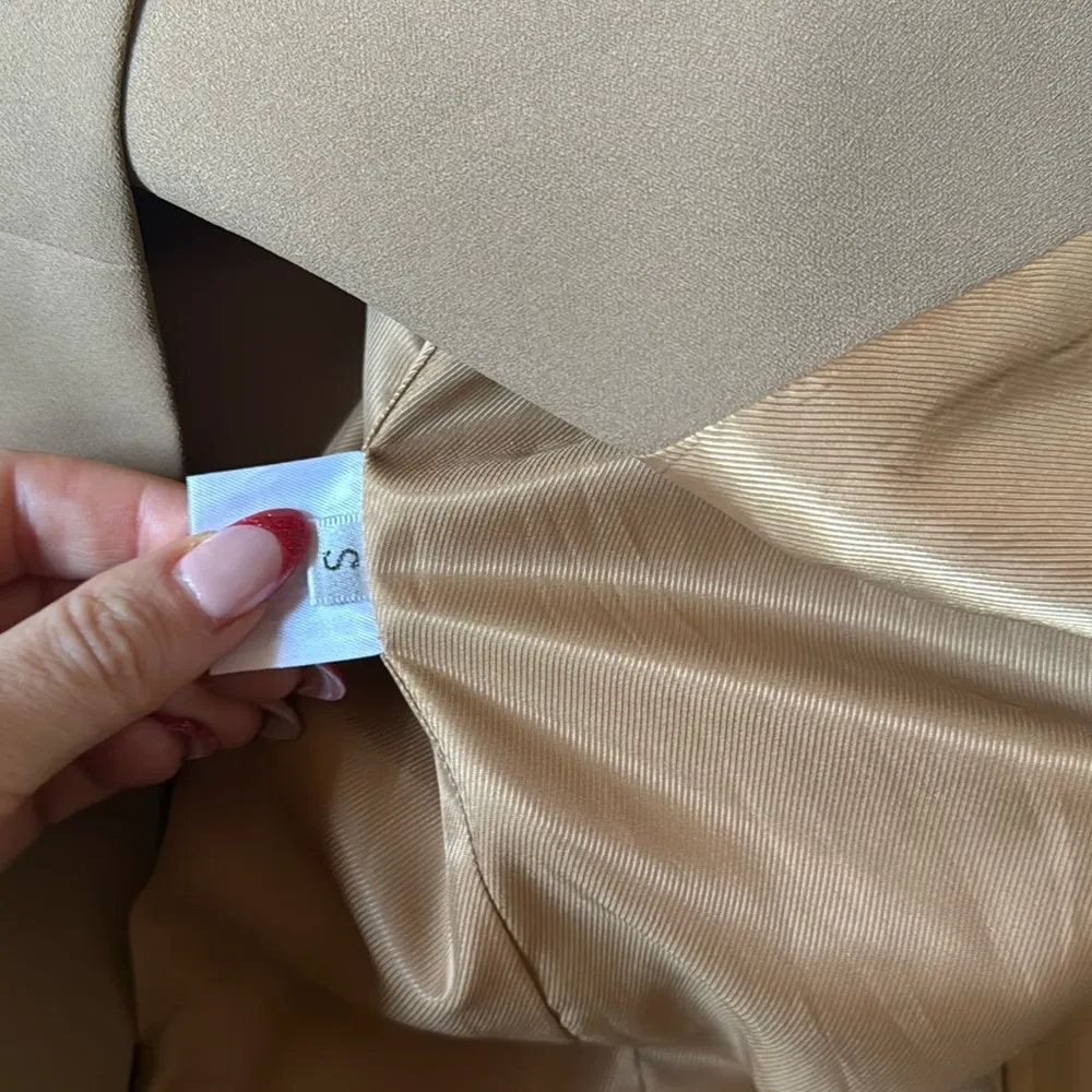 CAMEL DOUBLE BUTTON BLAZER Tan - Image 3