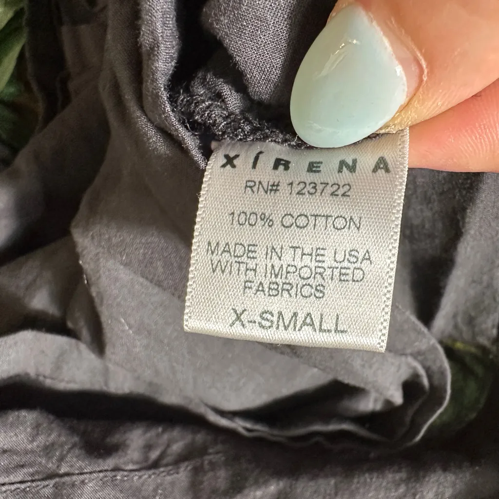 XiRENA 100% Cotton Flowy Tiered Summer Beachy Boho Farmers Market Dress Size XS Black - Image 4