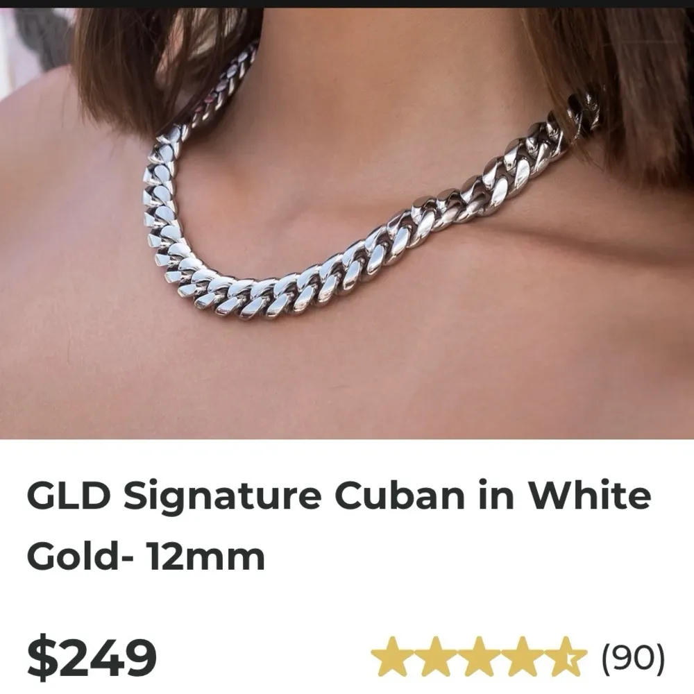 GLD‎ Signature Cuban in White Gold - Image 10