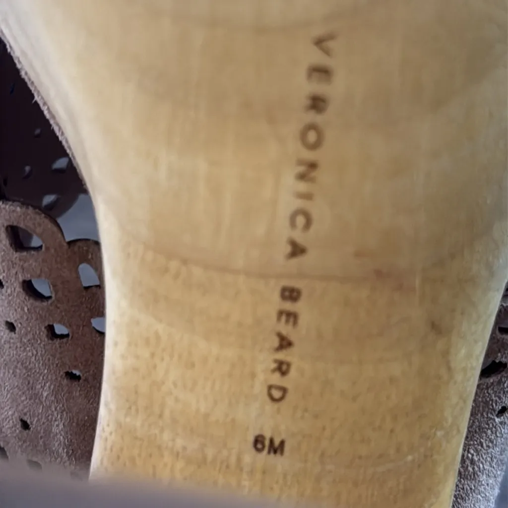 Veronica Beard Brown Perforated Mules Women’s Platform Sandals Criss Cross Stap - Image 11