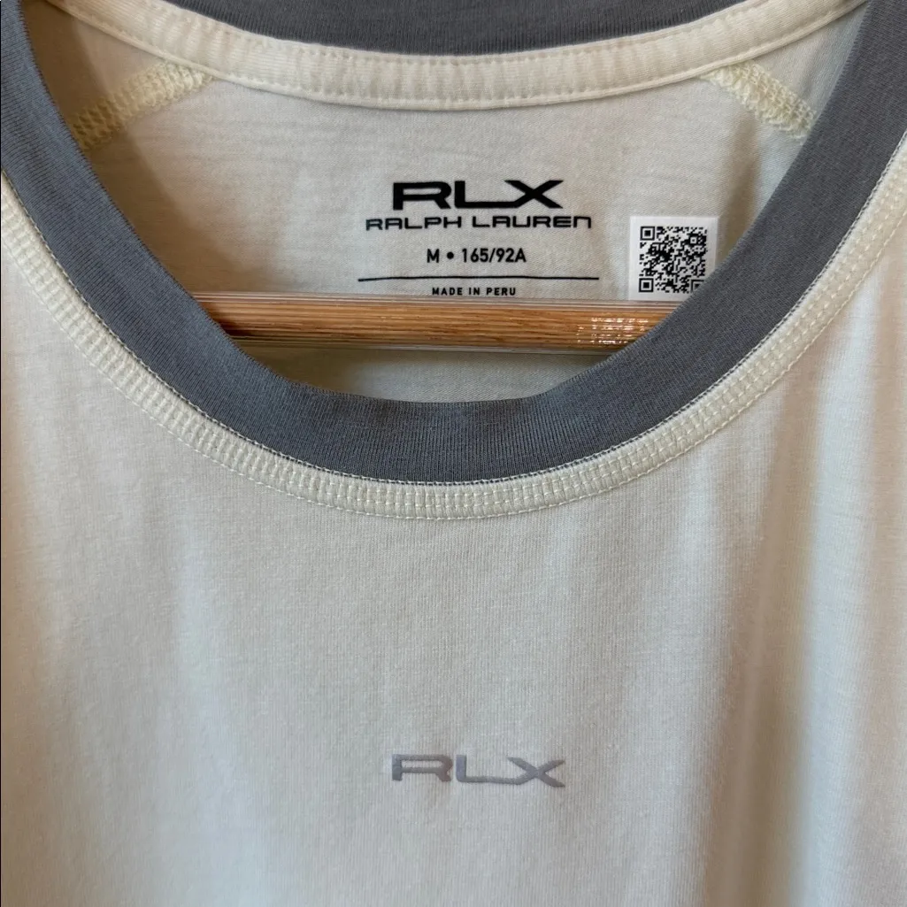 RLX Ralph Lauren Cream Short Sleeve T - Image 4
