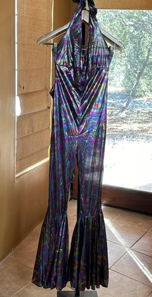 NWOT Forum Novelties Funky Dancing 70's Disco Costume Multicolor Size XS/S - Image 9