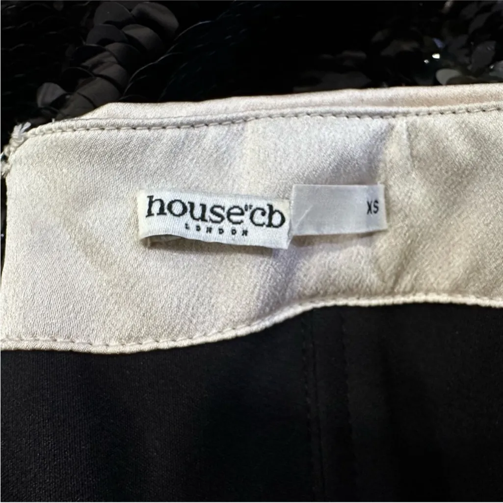 HOUSE OF CB Holly Sequins Strapless Bow Dress XS - Image 12