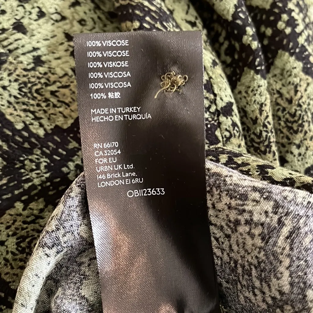Anthropologie, NWT, the Rachel, snake skin, green dress size extra small - Image 8