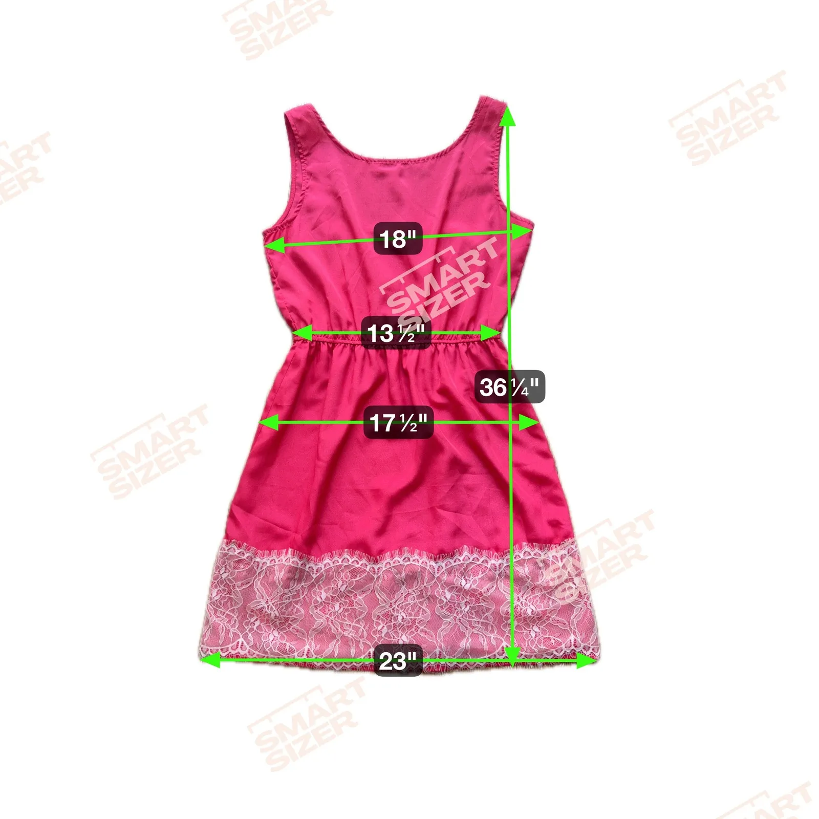 AQUA Pink Lace Trim Fit Flare Dress Women Size Medium - Image 3