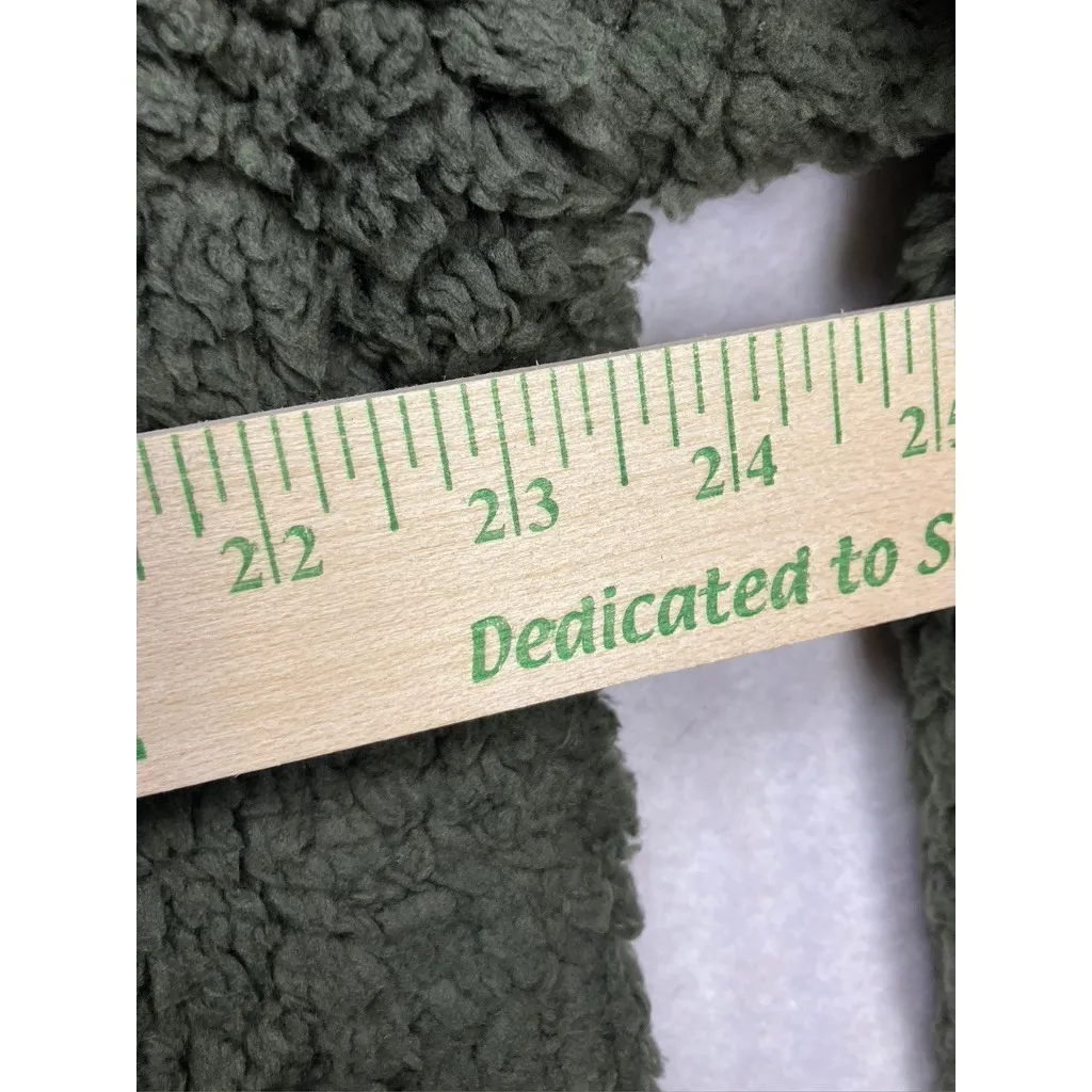 Perch by Blu Pepper Womens 1XL Fuzzy Sherpa Fleece Zip Hoodie Jacket Green Size 1X - Image 6