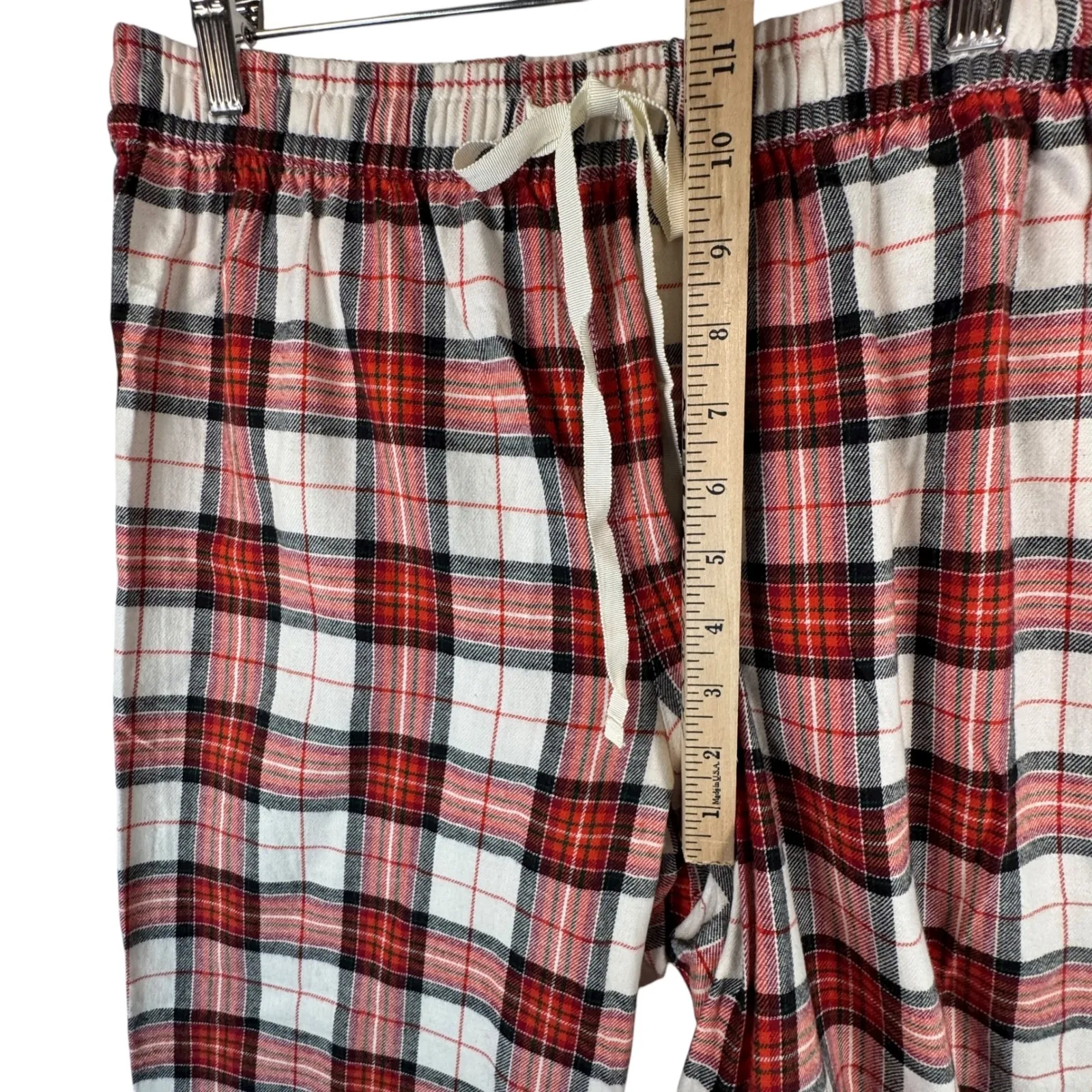 Banana Republic Cozy Flannel Plaid Lounge Pants Red‎ White Sm Christmas Cottage - Image 6
