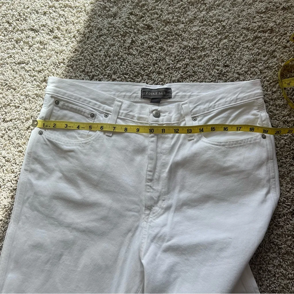 NWT J. Crew Point Sur White Denim Jeans Women’s Size 32 Shoreditch Strai… - Image 11